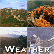 Different types of weather in China and all four seasons.