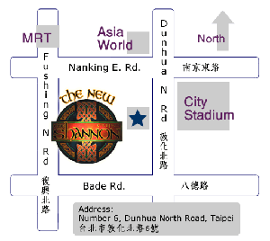 Map to The Shannon, Taipei - ESL in Taiwan