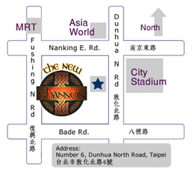 Map to The Shannon, Taipei - ESL in Taiwan