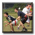 English Teachers Mitch, Sam and John form a tight defensive line