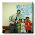ESL Teacher with his class
