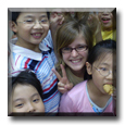 ESL Teacher Randi with her students