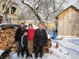 A teacher with his host family in Georgia.