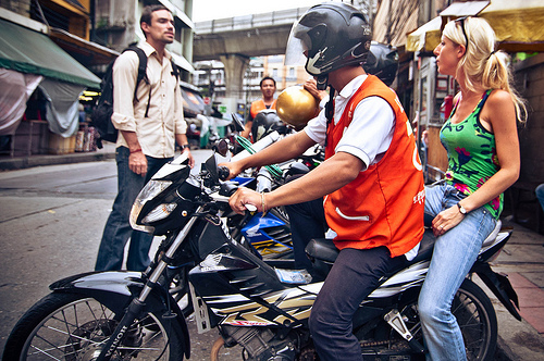 Motosai Taxi Drivers in Bangkok