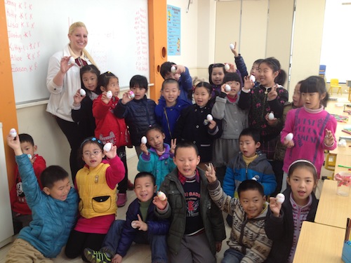 Jena Saseen with her class