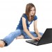 Girl using computer