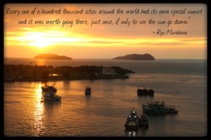 Kota Kinabalu Sunset - Ryu Murakami Quote