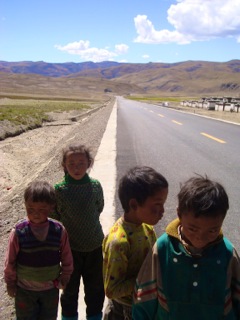 Street Kids on a road