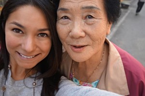 Judith Villarreal and Korean woman