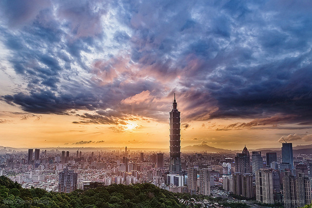 Taipei 101 at Sunset