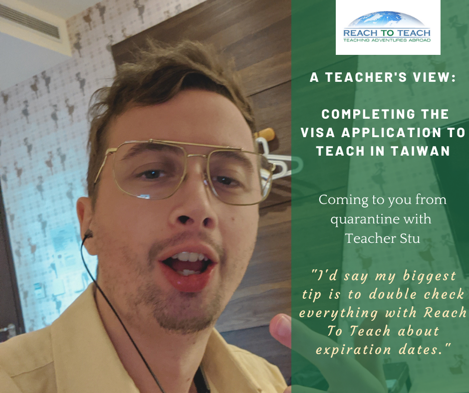 Visa application process to teach in Taiwan with Teacher Stu
