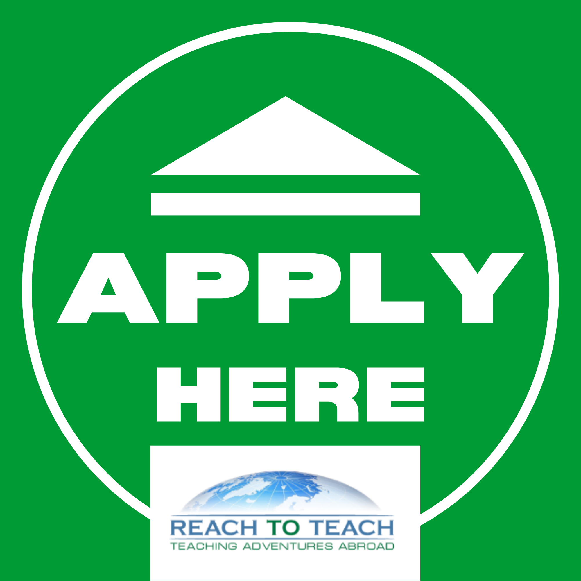 A green button that says Apply Here For the Reach To Teach Job Board.